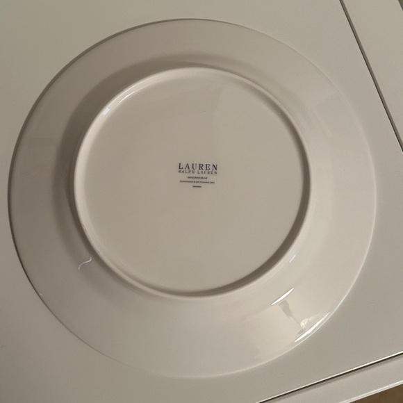 Ralph Lauren Mandarin Blue Butterfly 9 1/4" Luncheon Salad Plate Set of 7 EUC - Picture 3 of 4